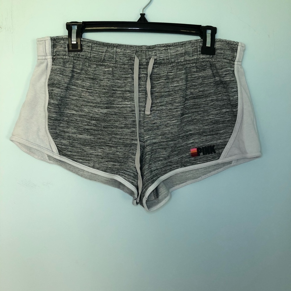 PINK Gray & White Lounge Shorts Size Large